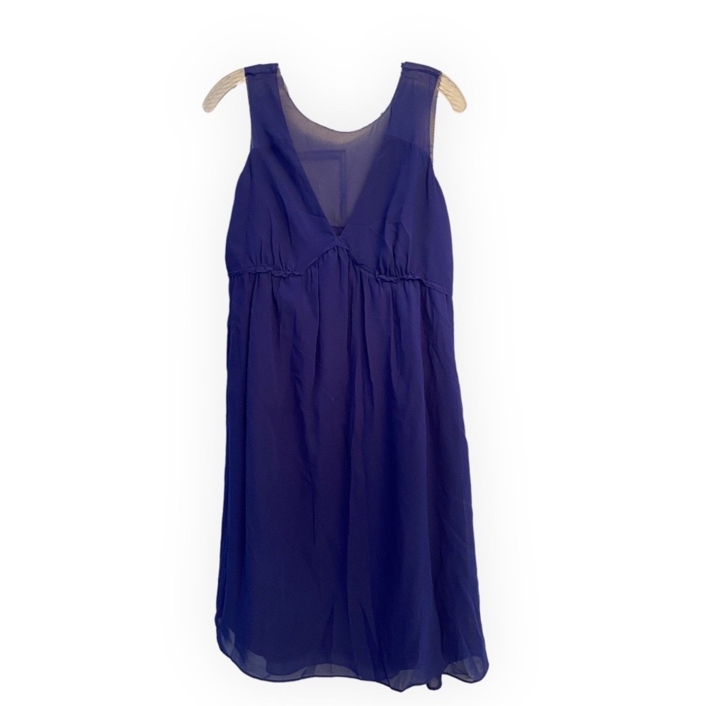 Chiffon Royal Blue Sleeveless Cocktail Dress S
